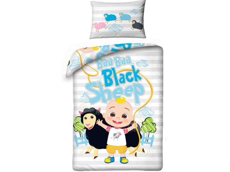 Cocomelon BABY Bettbezug Baa Baa Black Sheep - 100 x 135 cm - Baumwolle