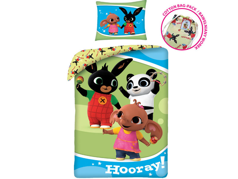 Bing Bunny Dekbedovertrek Hooray - Eenpersoons - 140 x 200 cm - Katoen