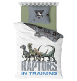 Jurassic World Dekbedovertrek Raptors in Training - Eenpersoons - 140 x 200 cm - Katoen