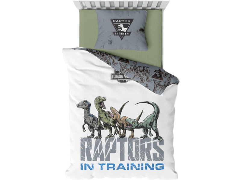 Jurassic World Dekbedovertrek Raptors in Training - Eenpersoons - 140 x 200 cm - Katoen