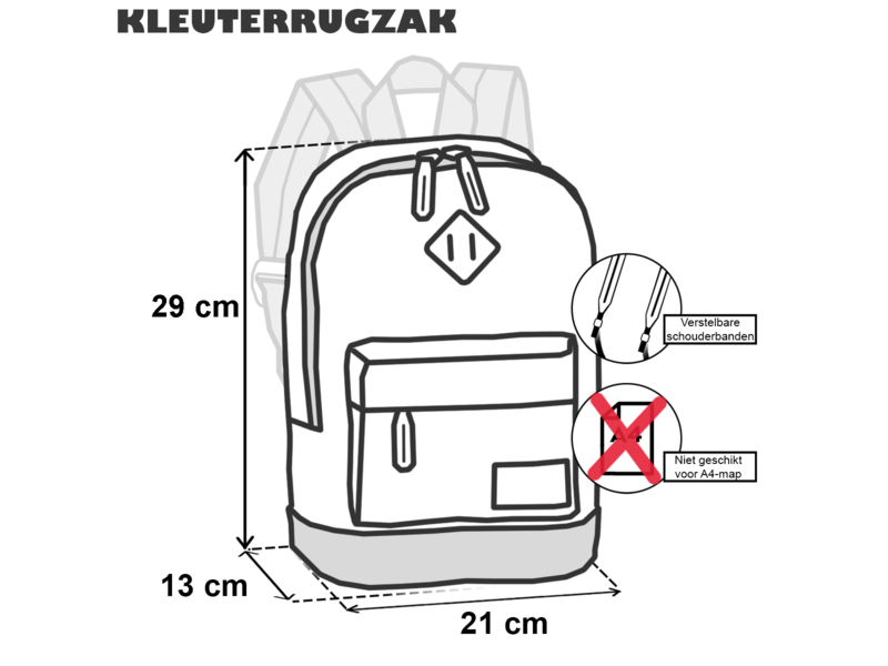 Bestway Toddler backpack Dinosaur - 29 x 21 x 13 cm - Polyester