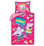 Peppa Pig Dekbedovertrek Wow! - 140 x 200 + 70 x 90 cm - Katoen
