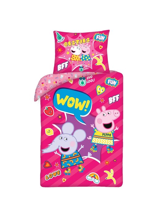 Peppa Pig Bettbezug Wow! 140 x 200 cm Baumwolle