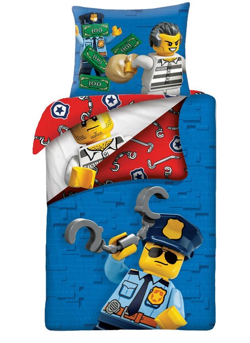 Lego Housse de couette Police 140 x 200 cm Coton