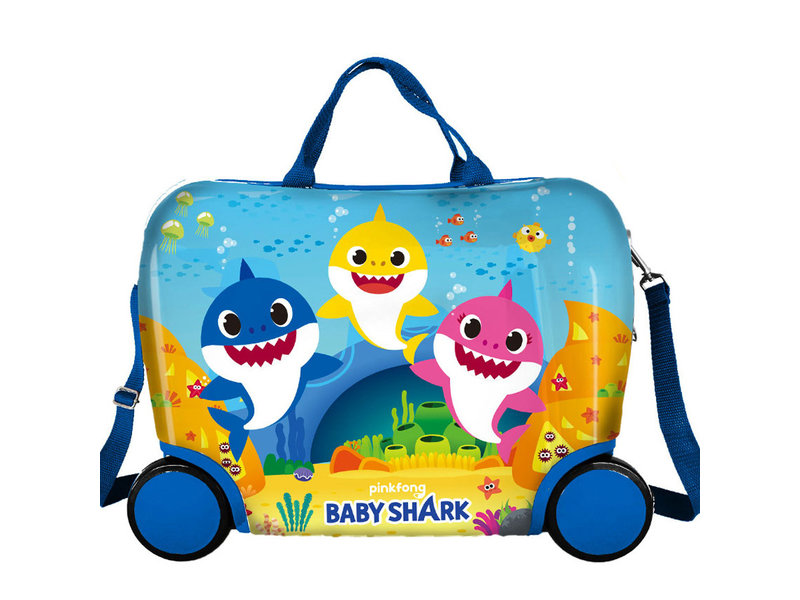 Baby Shark Reiskoffer - 40 x 32 x 20 cm - Blauw