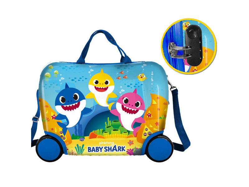 Baby Shark Reisekoffer - 40 x 32 x 20 cm - Blau