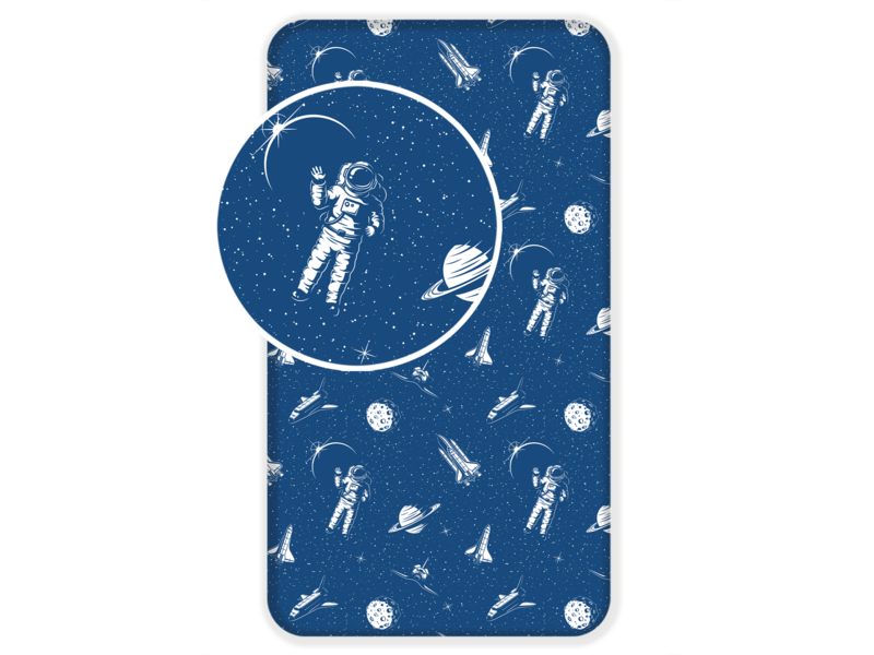 Space drap housse - Simple - 90 x 200 cm - Bleu