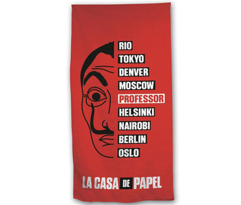 La Casa de Papel beach towel El Professor 70 x 140 cm cotton