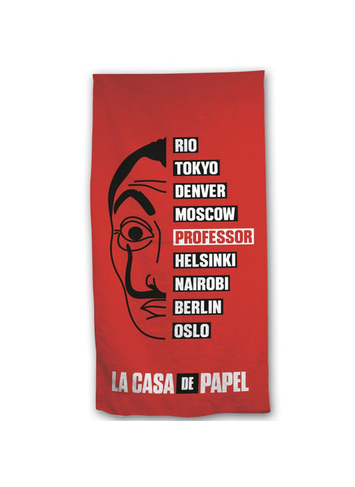 La Casa de Papel beach towel El Professor 70 x 140 cm cotton