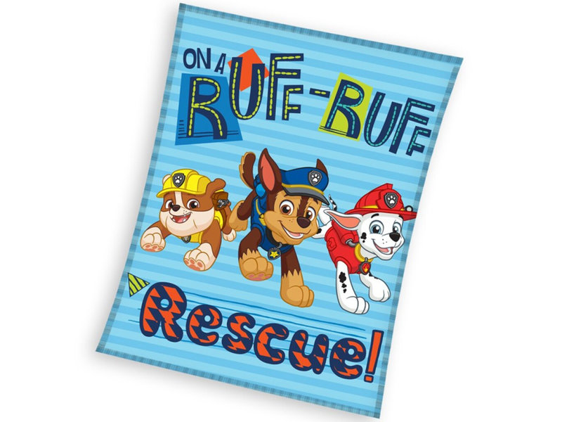 PAW Patrol leeceplaid Rescue - 100 x 140 cm - Blue