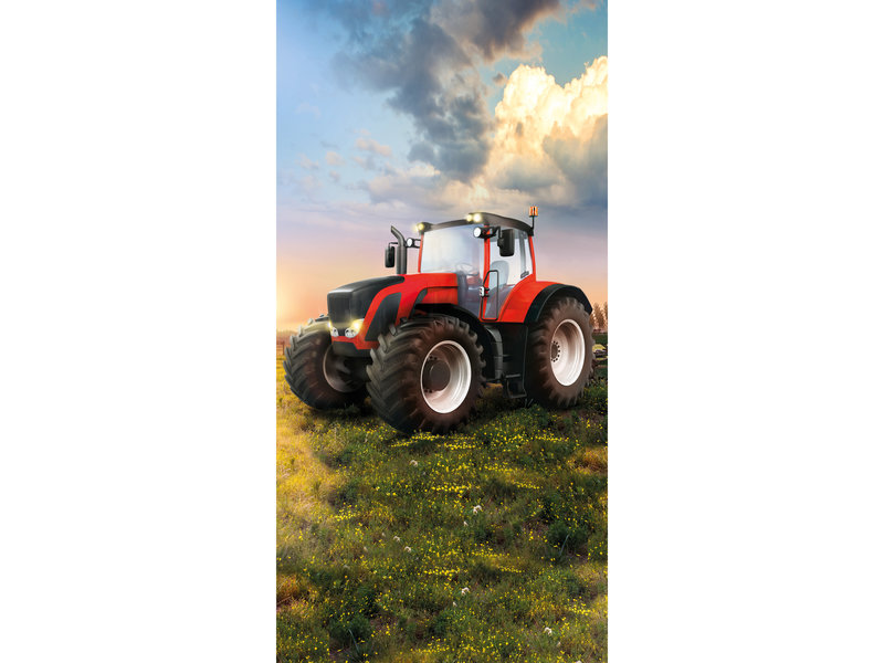 Tractor Strandlaken Rood - 70 x 140 cm - Katoen