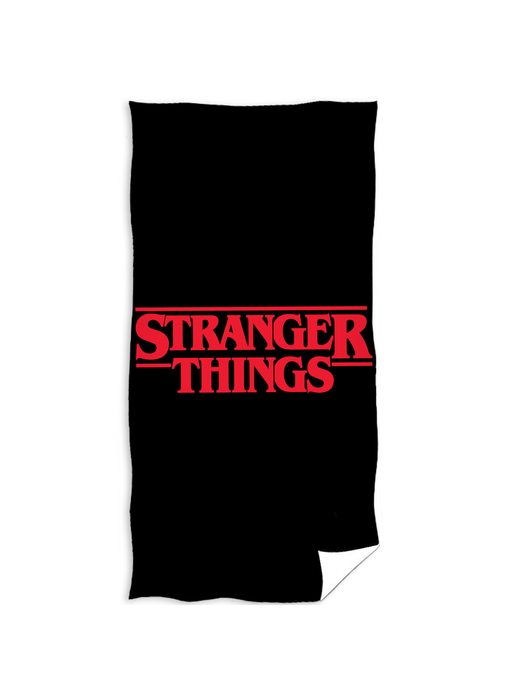 Stranger Things Strandtuch Schwarz 70 x 140 cm Baumwolle