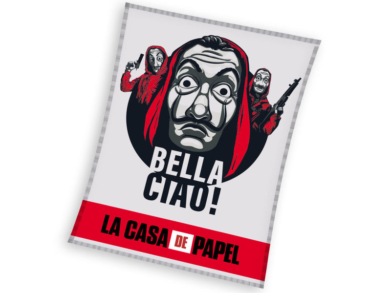 La Casa de Papel Couverture polaire Bella Ciao - 150 x 200 cm - Polyester