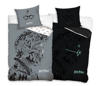 Harry Potter Housse de couette Glow in the Dark 140 x 200 Coton