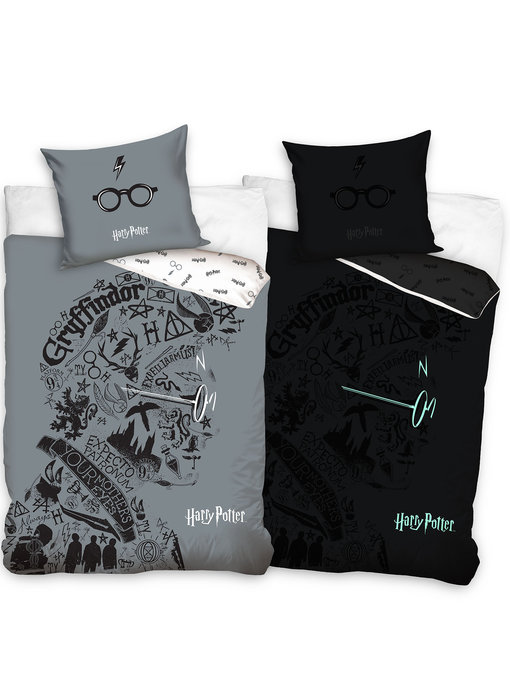 Harry Potter Dekbedovertrek Glow in the Dark 140 x 200 Katoen