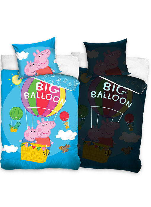 Peppa Pig Dekbedovertrek Big Balloon 140 x 200 Katoen