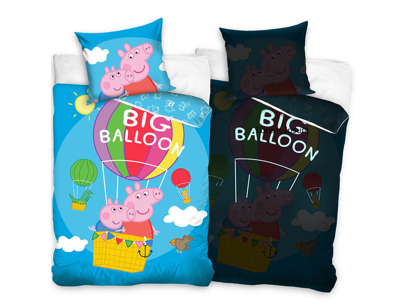 Peppa Pig Bettbezug Big Balloon - Single - 140 x 200 - Baumwolle