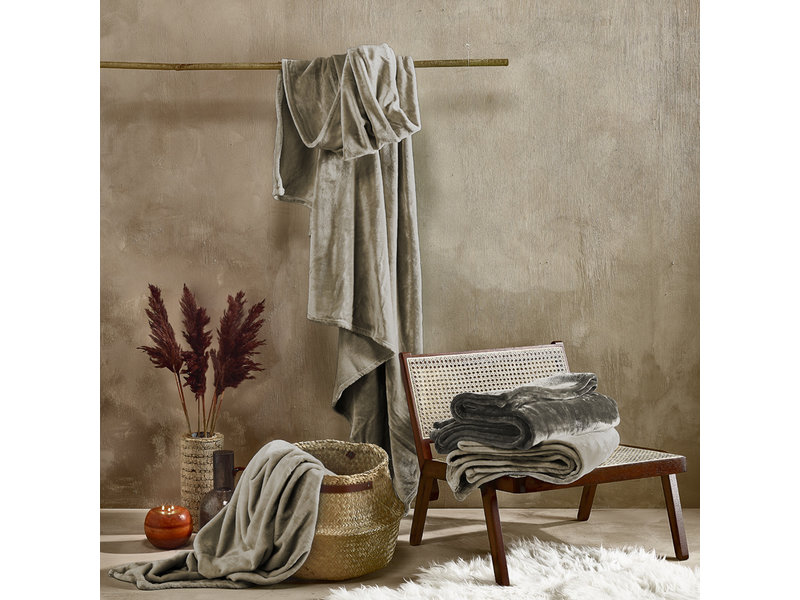 De Witte Lietaer Couverture polaire Cosy Taupe - 150 x 200 cm - Taupe