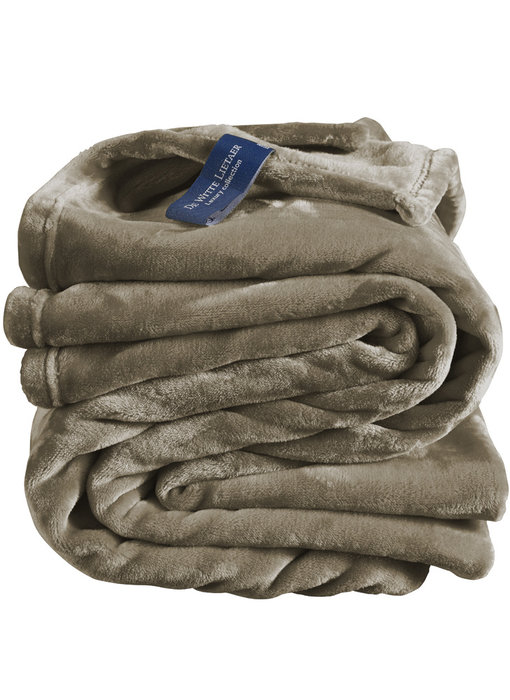 De Witte Lietaer Fleece blanket Cosy Taupe 150 x 200 cm