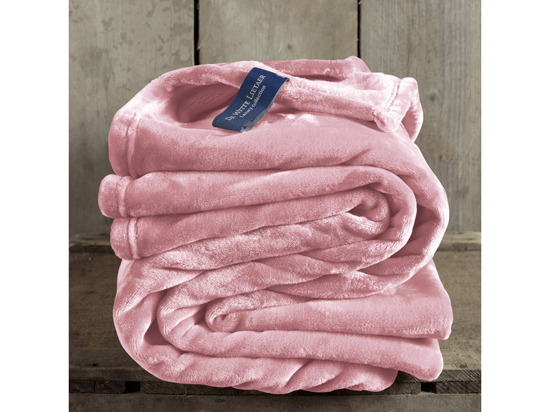 De Witte Lietaer Fleece blanket Cosy Dusty Rose - 150 x 200 cm - Pink