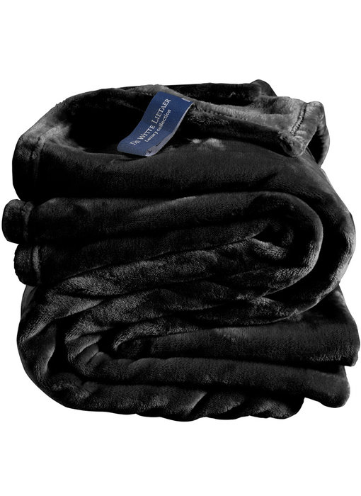 De Witte Lietaer Fleece blanket Cosy Black 150 x 200 cm
