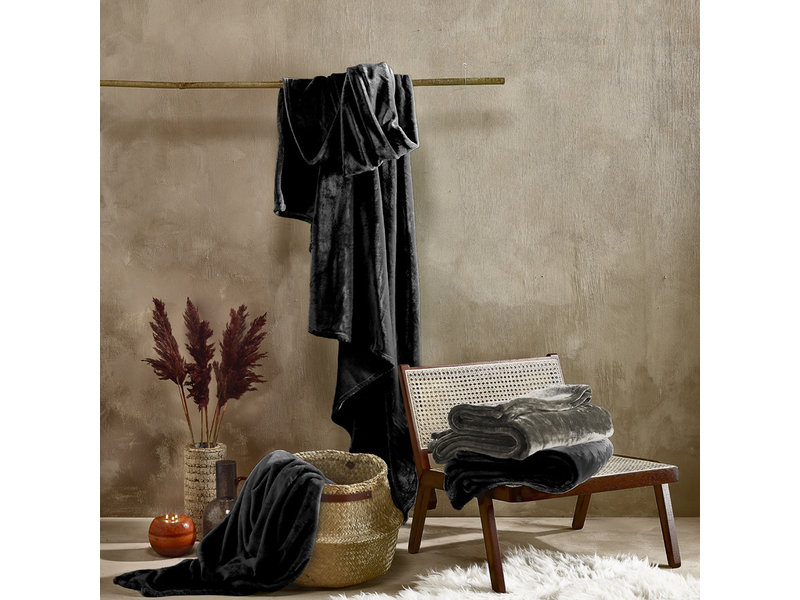 De Witte Lietaer Couverture polaire Cosy Black - 150 x 200 cm - Noir