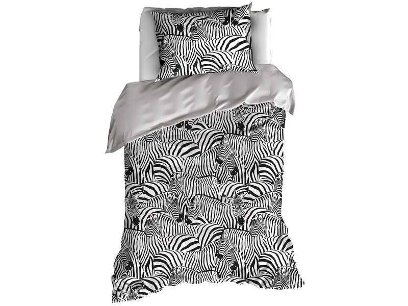 De Witte Lietaer Duvet cover Zebra Cream - Single - 140 x 200/220 cm - Cotton Flannel