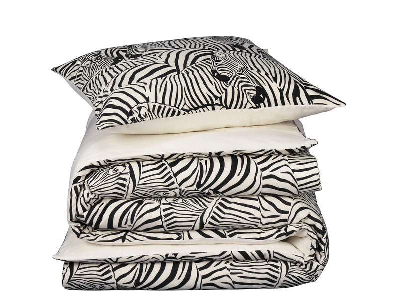 De Witte Lietaer Duvet cover Zebra Cream - Single - 140 x 200/220 cm - Cotton Flannel