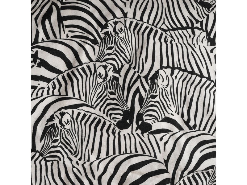 De Witte Lietaer Bettbezug Zebra Creme - Single - 140 x 200/220 cm - Baumwollflanell