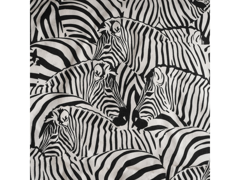 De Witte Lietaer Housse de couette Zebra Cream - Simple - 140 x 200/220 cm - Flanelle de Coton