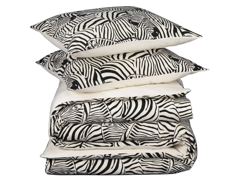 De Witte Lietaer Duvet cover Zebra Cream - Hotel size - 260 x 240 cm - Cotton Flannel