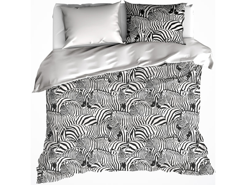 De Witte Lietaer Bettbezug Zebra Creme - Doppel - 200 x 200/220 cm - Baumwollflanell