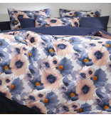 De Witte Lietaer Duvet cover Veronica Mood Indigo - Single - 140 x 200/220 cm - Cotton Flannel