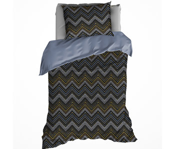 De Witte Lietaer Dekbedovertrek Sioux Blue Grey 140 x 200/220 cm Katoen Flanel