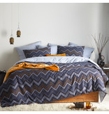 De Witte Lietaer Dekbedovertrek Sioux Blue Grey - Eenpersoons -  140 x 200/220 cm - Katoen Flanel