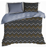 De Witte Lietaer Dekbedovertrek Sioux Blue Grey - Hotelmaat - 260 x 240 cm - Katoen Flanel