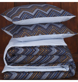 De Witte Lietaer Dekbedovertrek Sioux Blue Grey - Hotelmaat - 260 x 240 cm - Katoen Flanel