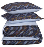 De Witte Lietaer Dekbedovertrek Sioux Blue Grey - Hotelmaat - 260 x 240 cm - Katoen Flanel