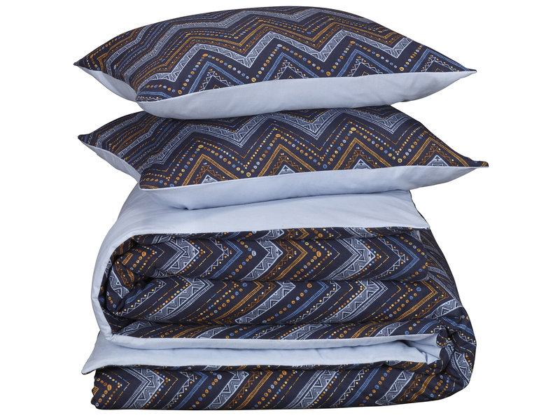 De Witte Lietaer Bettbezug Sioux Blue Grey - Lits Jumeaux - 240 x 220 cm - Baumwollflanell