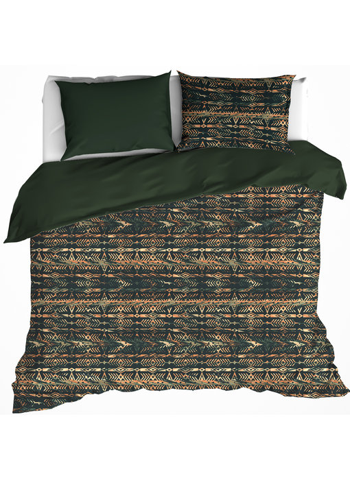 De Witte Lietaer Duvet cover Rufus Khaki 200 x 200/220 cm Cotton Flannel