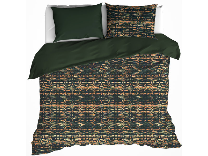 De Witte Lietaer Duvet cover Rufus Khaki - Double - 200 x 200/220 cm - Cotton Flannel