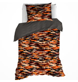De Witte Lietaer Bettbezug Rothko Orange Rust - Einzeln - 140 x 200/220 cm - Baumwollflanell