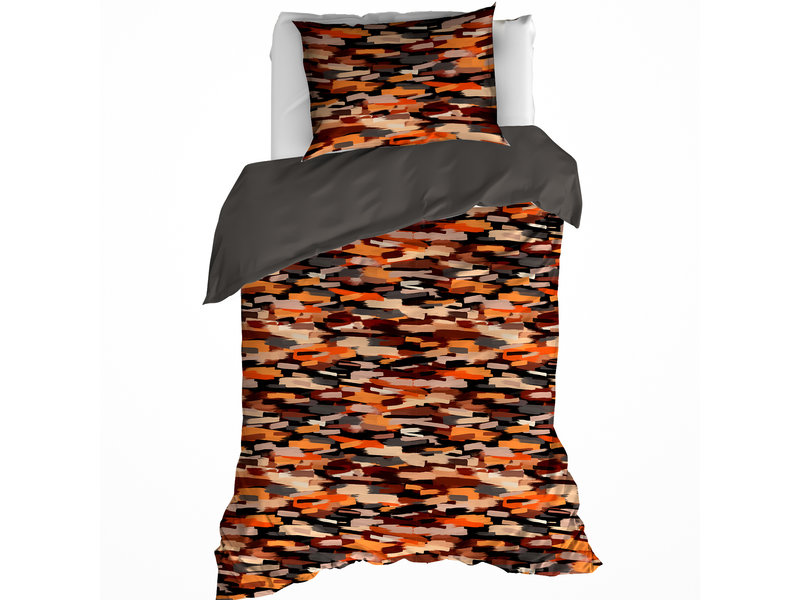 De Witte Lietaer Duvet cover Rothko Orange Rust - Single - 140 x 200/220 cm - Cotton Flannel