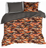 De Witte Lietaer Duvet cover Rothko Orange Rust - Double - 200 x 200/220 cm - Cotton Flannel