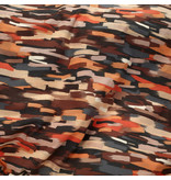 De Witte Lietaer Housse de couette Rothko Orange Rust - Lits Jumeaux - 240 x 220 cm - Flanelle de Coton