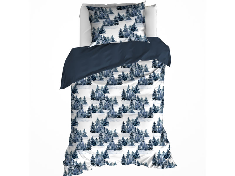 De Witte Lietaer Duvet cover North Eclipse Blue - Single - 140 x 200/220 cm - Cotton Flannel