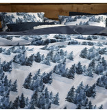 De Witte Lietaer Dekbedovertrek North Eclipse Blue - Eenpersoons - 140 x 200/220 cm - Katoen Flanel