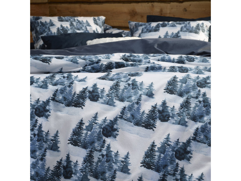 De Witte Lietaer Duvet cover North Eclipse Blue - Single - 140 x 200/220 cm - Cotton Flannel