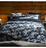 De Witte Lietaer Housse de couette North Eclipse Bleu - Double - 200 x 200/220 cm - Flanelle de Coton