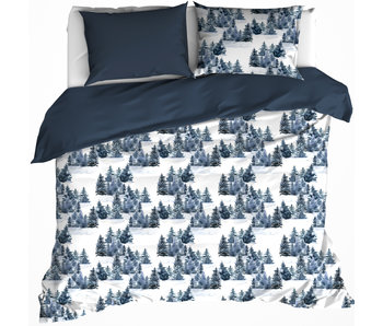 De Witte Lietaer Dekbedovertrek North Eclipse Blue 240 x 220cm Katoen Flanel